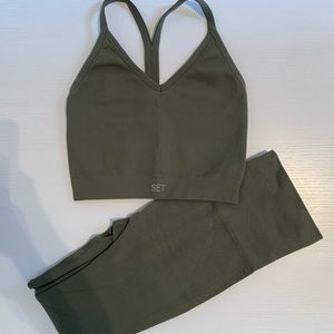 SET ACTIVE dark green set XS/S